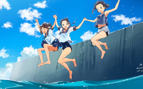 Fubuki (Kancolle) Hayasui (Kancolle) I-401 (Kancolle) Anime Kantai Collection HD Desktop Wallpaper | Background Image