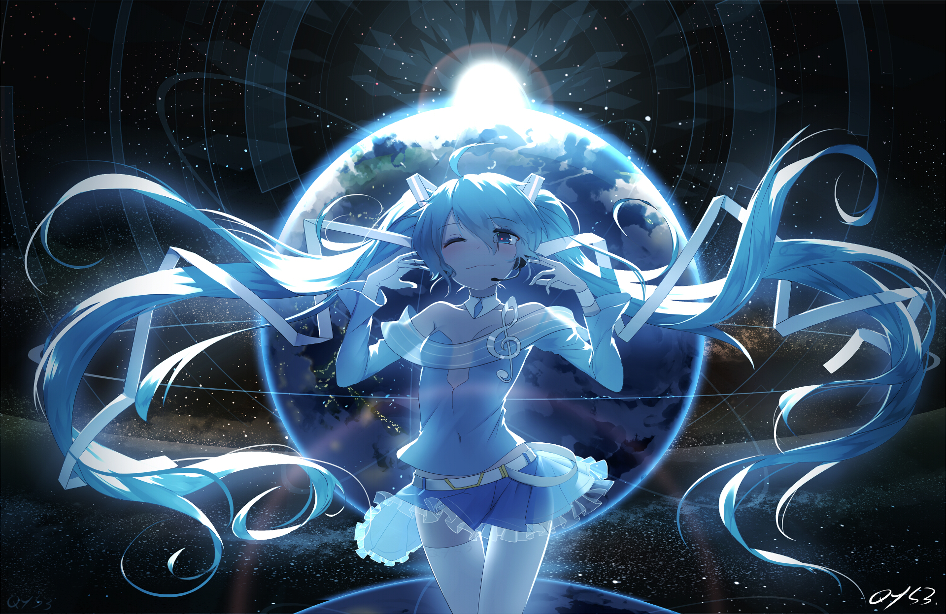 Download Hatsune Miku Anime Vocaloid Hd Wallpaper By 千夜qys3