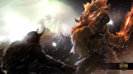 hammer battle sword warrior Erik the Red (Heroes of Newerth) video game Heroes of Newerth HD Desktop Wallpaper | Background Image