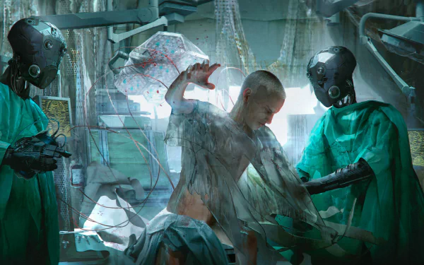 hospital Sci Fi robot HD Desktop Wallpaper | Background Image