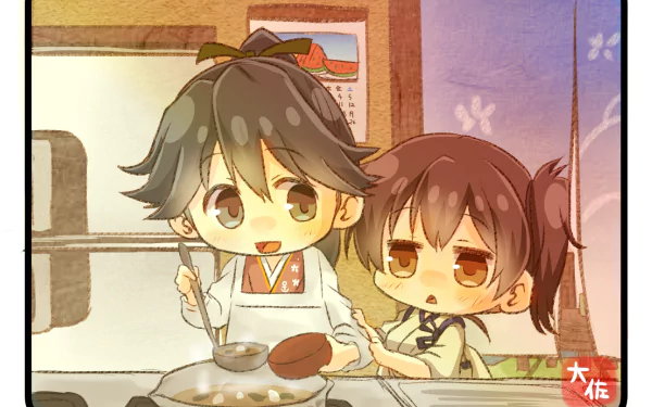 Kaga (Kancolle) Houshou (Kancolle) Anime Kantai Collection HD Desktop Wallpaper | Background Image