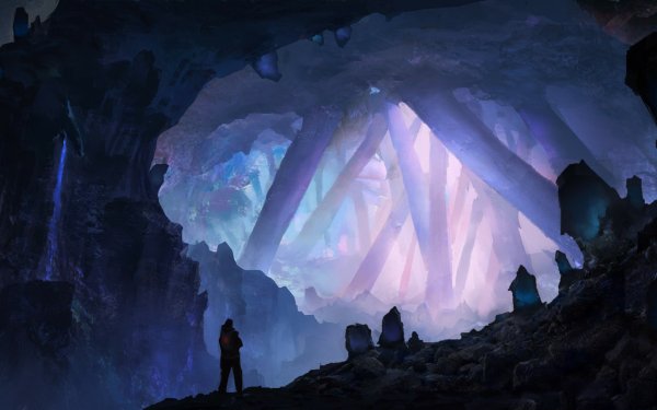 Fantasy Cave Adventurer Dark HD Wallpaper | Background Image