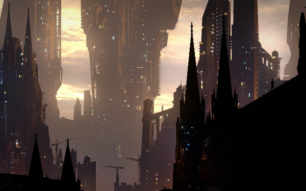 Sci Fi City Building Skyscraper HD Wallpaper | Background Image