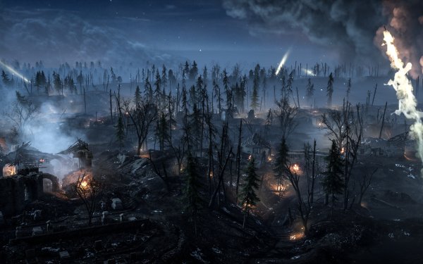 Video Game Battlefield 1 Battlefield Night Landscape Warzone HD Wallpaper | Background Image