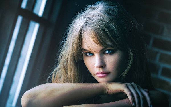 Women Anastasiya Scheglova Model Russian Face Blue Eyes Blonde HD Wallpaper | Background Image
