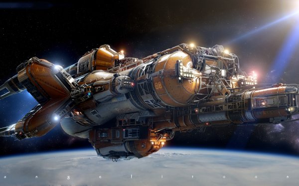 Sci Fi Spaceship Space HD Wallpaper | Background Image