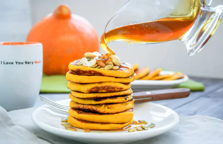 syrup breakfast food pancake HD Desktop Wallpaper | Background Image