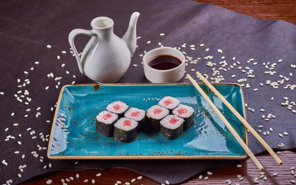 seafood fish rice sake still life food sushi HD Desktop Wallpaper | Background Image