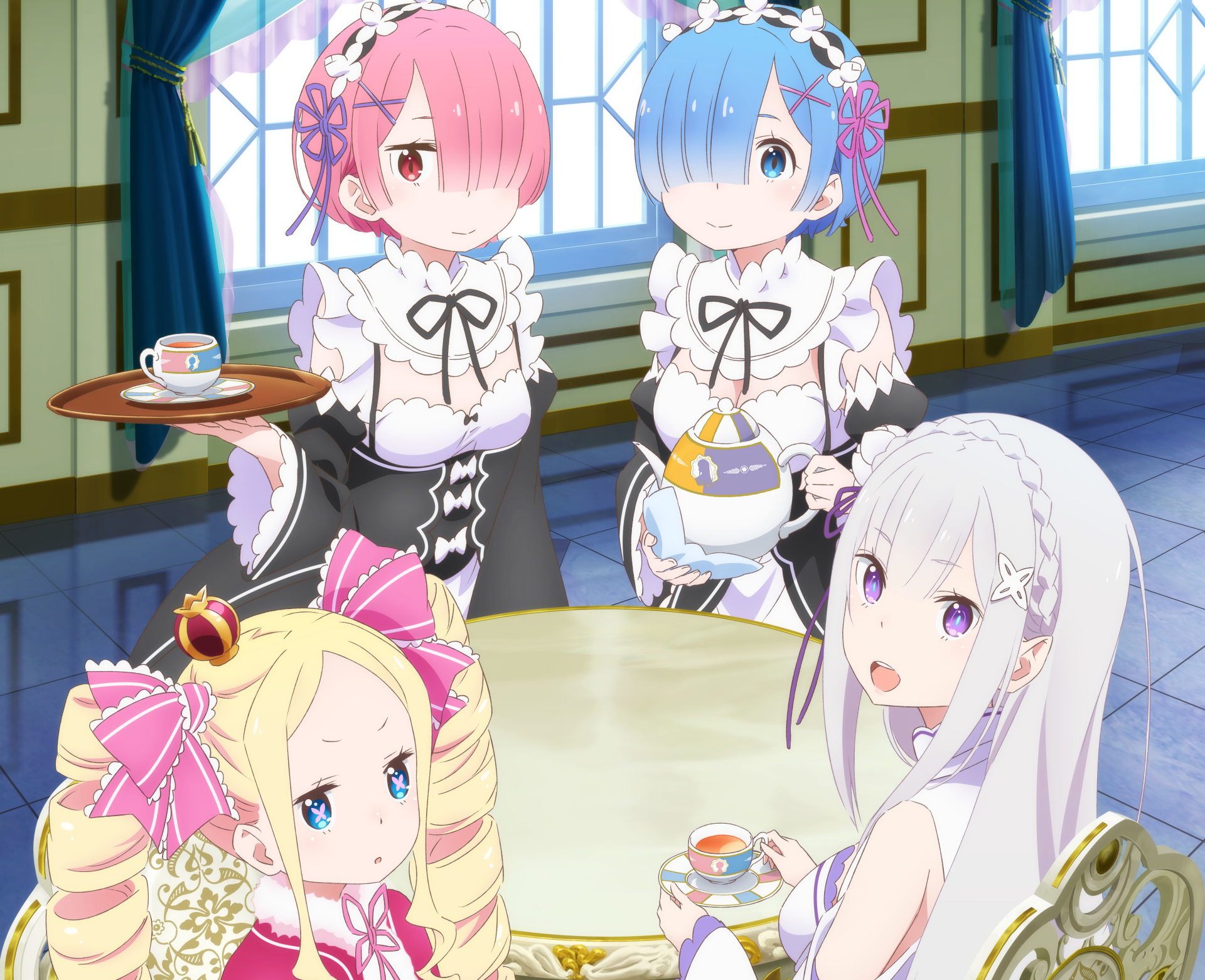 Re:Zero Starting Life in Another World Wall Scroll Emilia, Rem & Ram