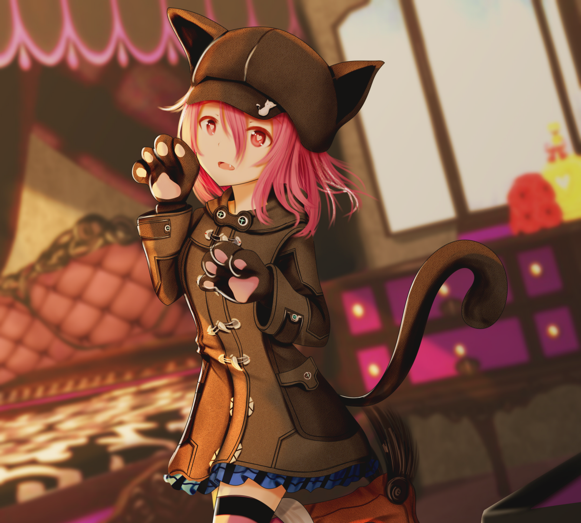 Nekomimi Rouge: Fierce Fangs & Red Eyes HD Anime Wallpaper by Sigit ...