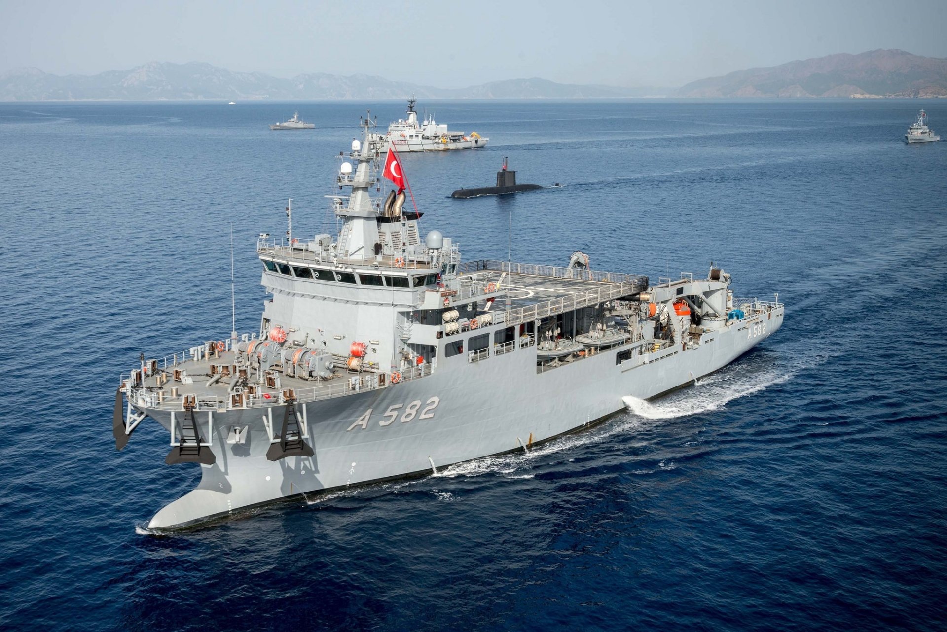 Download TCG Alemdar Navy Military Ship HD Wallpaper by Military_Material