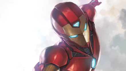 HD PC desktop wallpaper featuring Riri Williams as Ironheart in sleek Iron Man armor from Marvel Comics, captured in dynamic comic-style art.