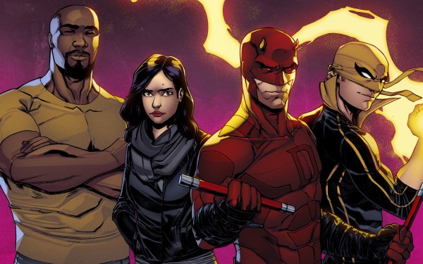 Series de Televisión The Defenders Daredevil Jessica Jones Iron Fist Luke Cage Danny Rand Matt Murdock Fondo de pantalla HD | Fondo de Escritorio