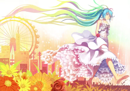 Hatsune Miku Anime Vocaloid HD Desktop Wallpaper | Background Image