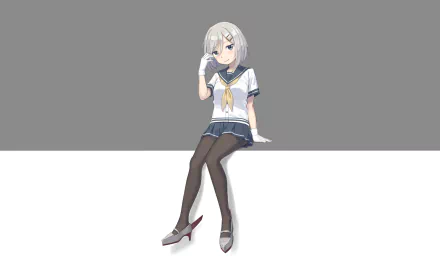 Hamakaze (Kancolle) Anime Kantai Collection HD Desktop Wallpaper | Background Image
