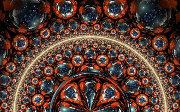 Abstract Fractal Colors Pattern Sphere HD Wallpaper | Background Image