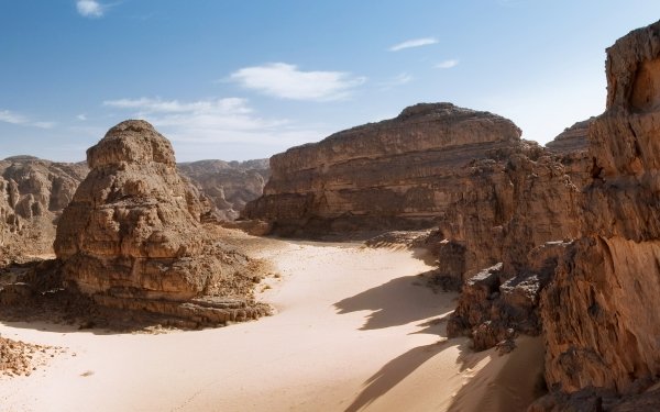 Nature Desert Algeria Africa Tassili N'Ajjer National Park Sand Sahara HD Wallpaper | Background Image