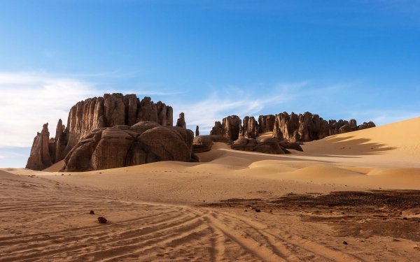 Nature Desert Africa Algeria Dune National Park Sahara Sand Tadrart Tassili N'Ajjer HD Wallpaper | Background Image