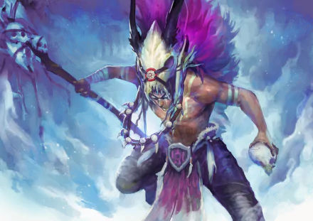 skull fantasy shaman HD Desktop Wallpaper | Background Image