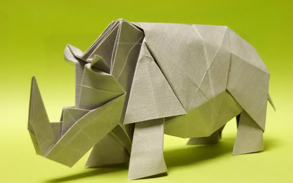rhino man made origami HD Desktop Wallpaper | Background Image
