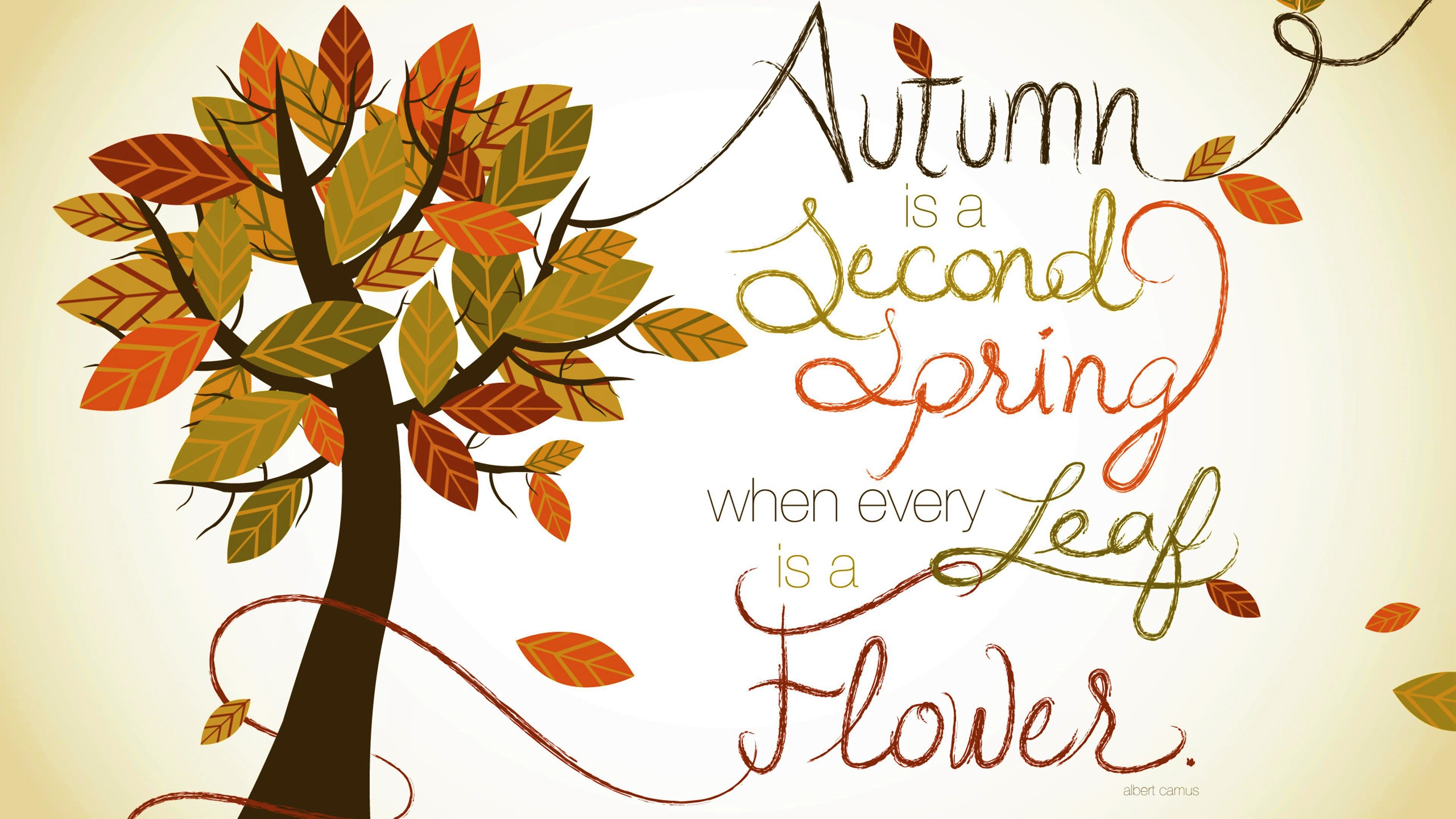 Download Season Quote Leaf Tree Artistic Fall HD Wallpaper