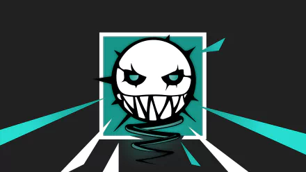 Minimalist 8K Ultra HD desktop wallpaper featuring Ela from Tom Clancy's Rainbow Six Siege, styled with Operation Blood Orchid theme in a bold, graphic design.