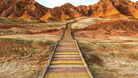  Walkway to Colorful Rock Mountain