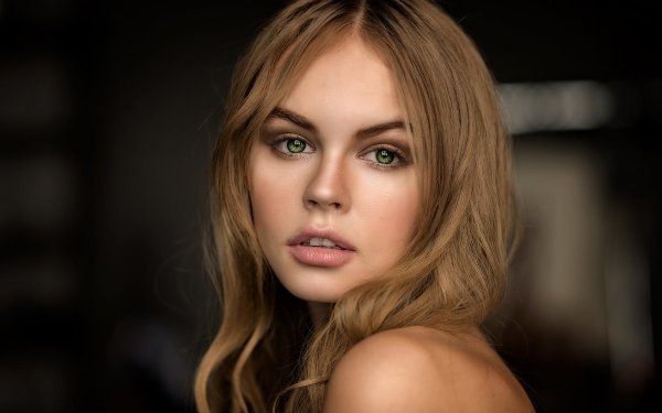Women Anastasiya Scheglova Model Russian Blonde Face Green Eyes HD Wallpaper | Background Image