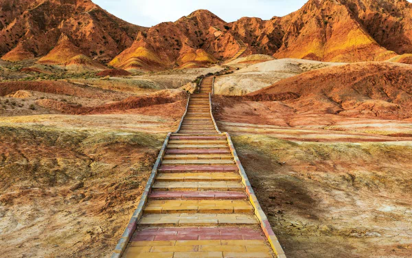  Walkway to Colorful Rock Mountain