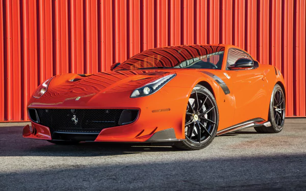 supercar orange car car Ferrari vehicle Ferrari F12berlinetta HD Desktop Wallpaper | Background Image
