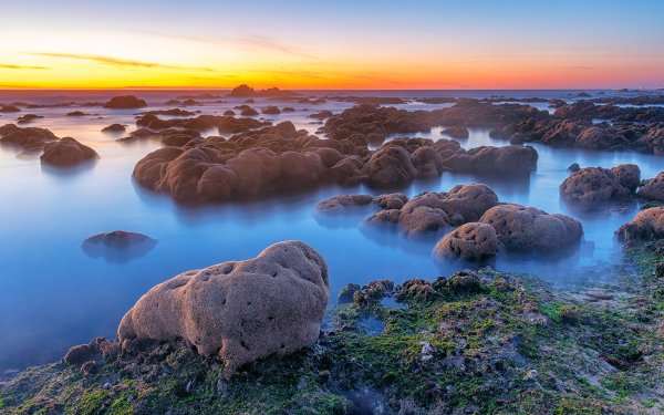 Earth Seascape Nature Horizon Ocean Sky Sunset HD Wallpaper | Background Image