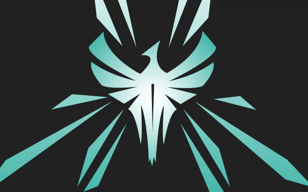 Minimalist 8K Ultra HD PC wallpaper featuring a stylized, abstract design inspired by Zofia from Tom Clancy's Rainbow Six: Siege.