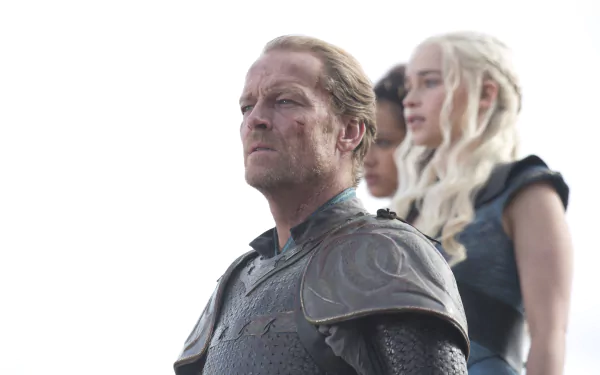 Emilia Clarke Daenerys Targaryen Iain Glen Jorah Mormont TV Show Game Of Thrones HD Desktop Wallpaper | Background Image