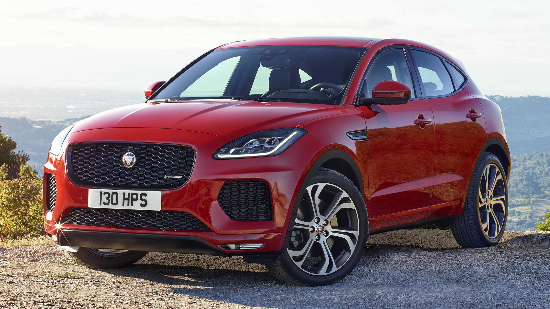 Download Car Black Car SUV Compact Car Vehicle Jaguar E-Pace HD Wallpaper