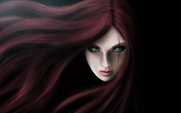 Fantasy Women Redhead Aqua Eyes Red Hair HD Wallpaper | Background Image