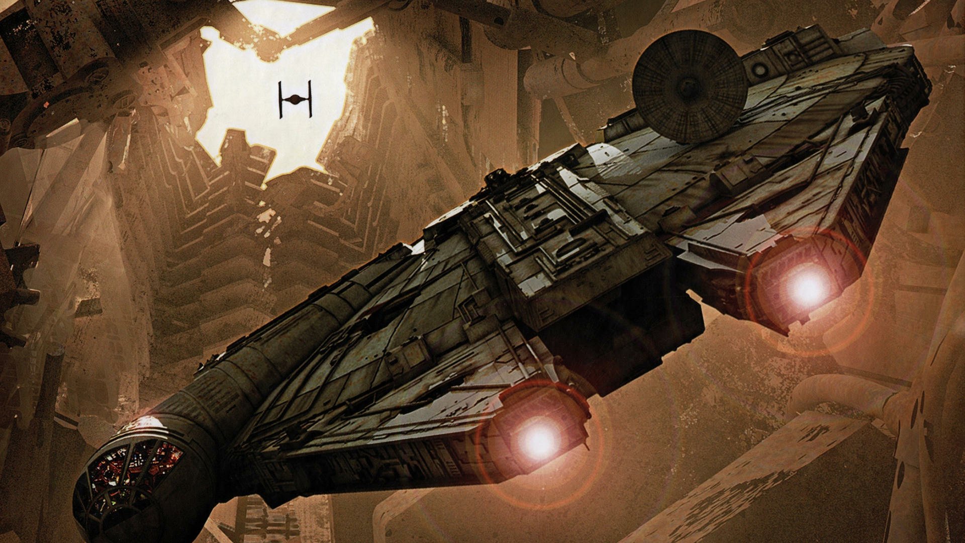 Download Star Wars Episode VII: The Force Awakens Millennium Falcon Movie Star Wars  HD Wallpaper