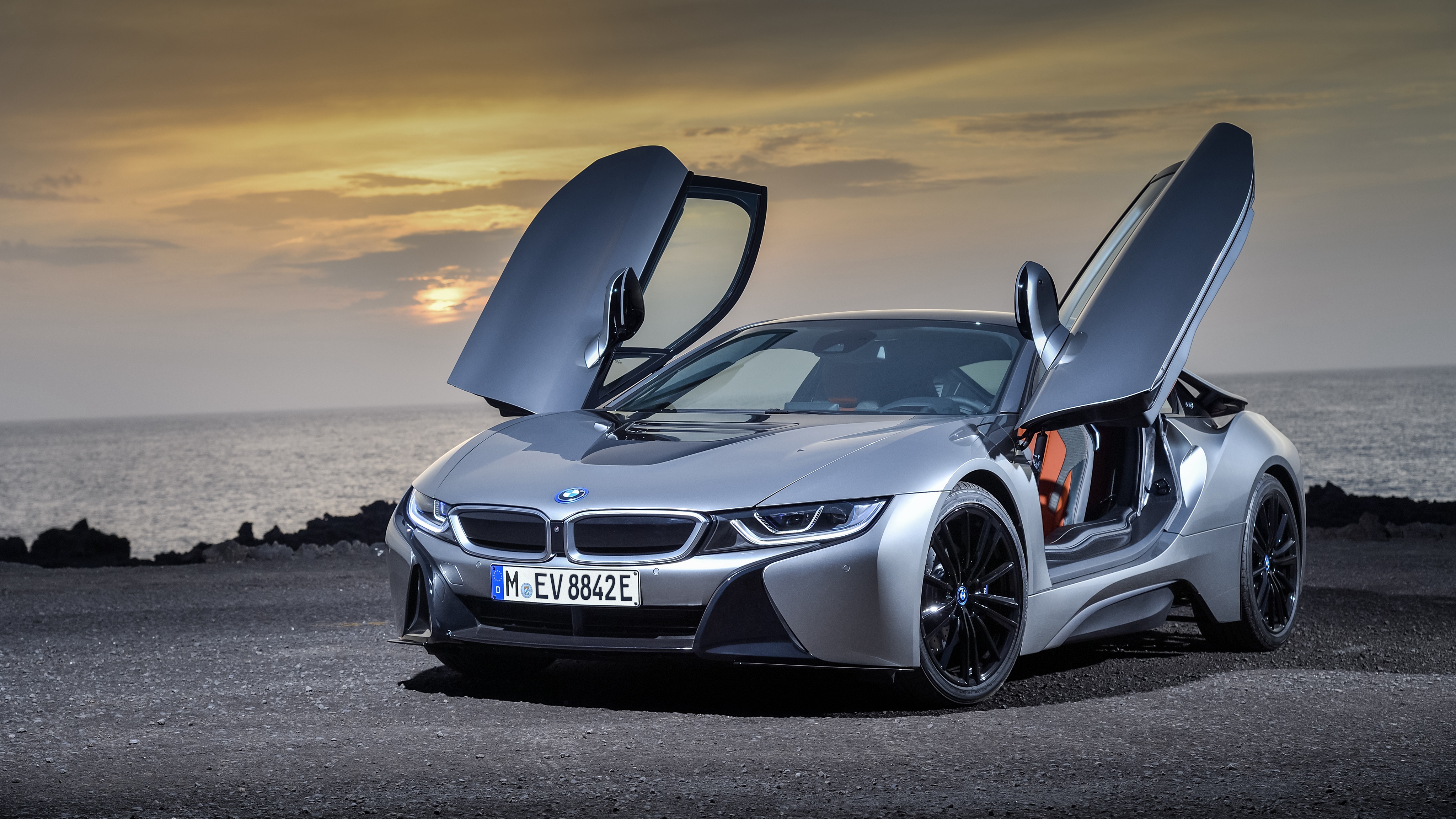 Download Supercar Silver Car Car Bmw Vehicle Bmw I8 4k Ultra Hd Wallpaper