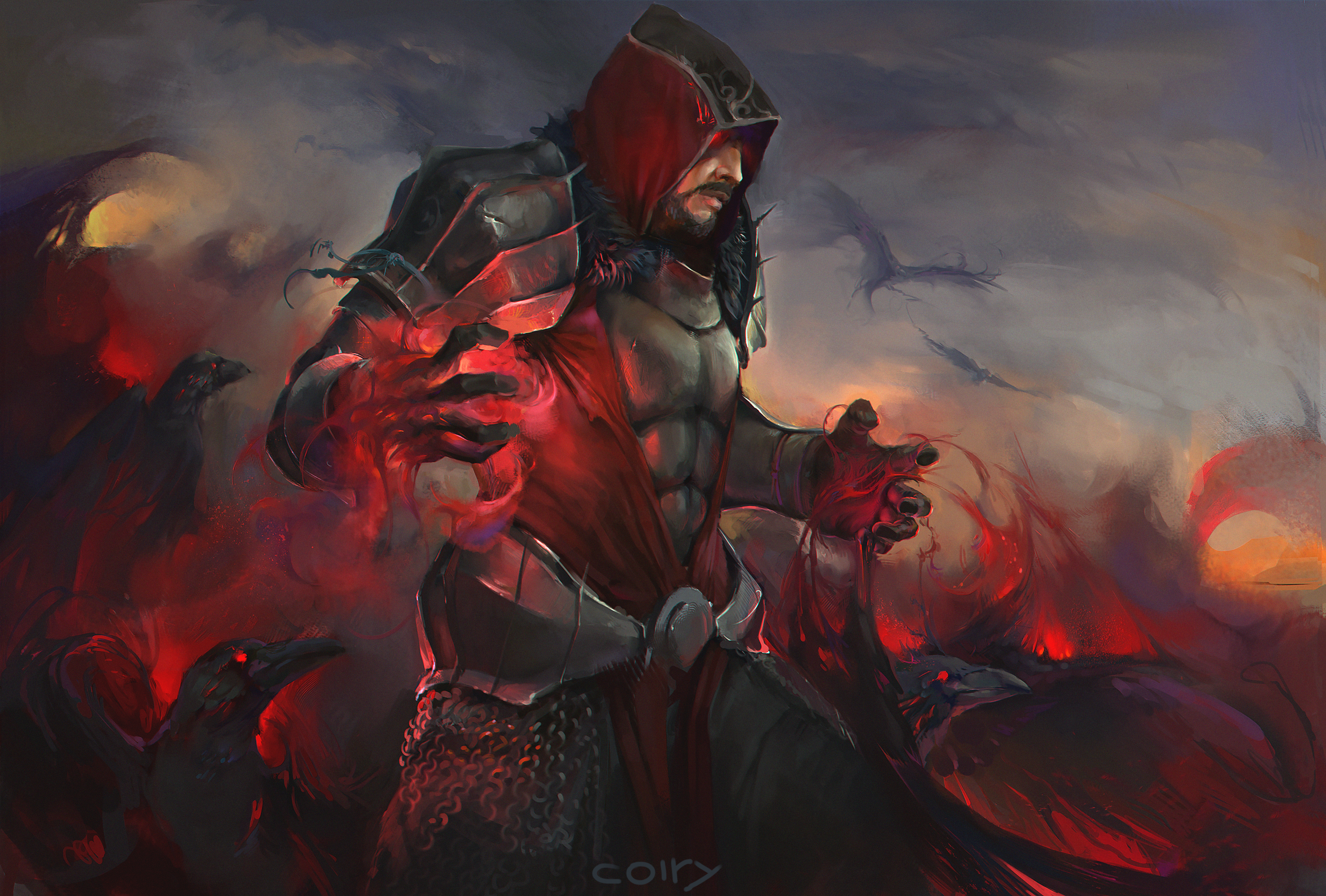 Download Magic Armor Hood Fantasy Sorcerer HD Wallpaper By Coiry