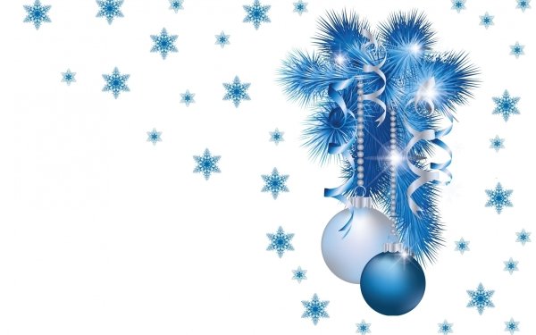 Holiday Christmas Decoration White Blue Stars HD Wallpaper | Background Image