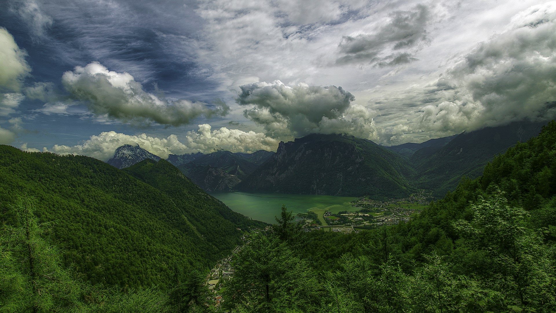 Emerald Alps: Austria's Cloud-Kissed Lake & Forested Peaks — HD ...