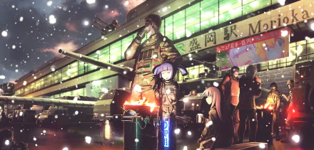 winter snow Anime Original winter anime HD Desktop Wallpaper | Background Image