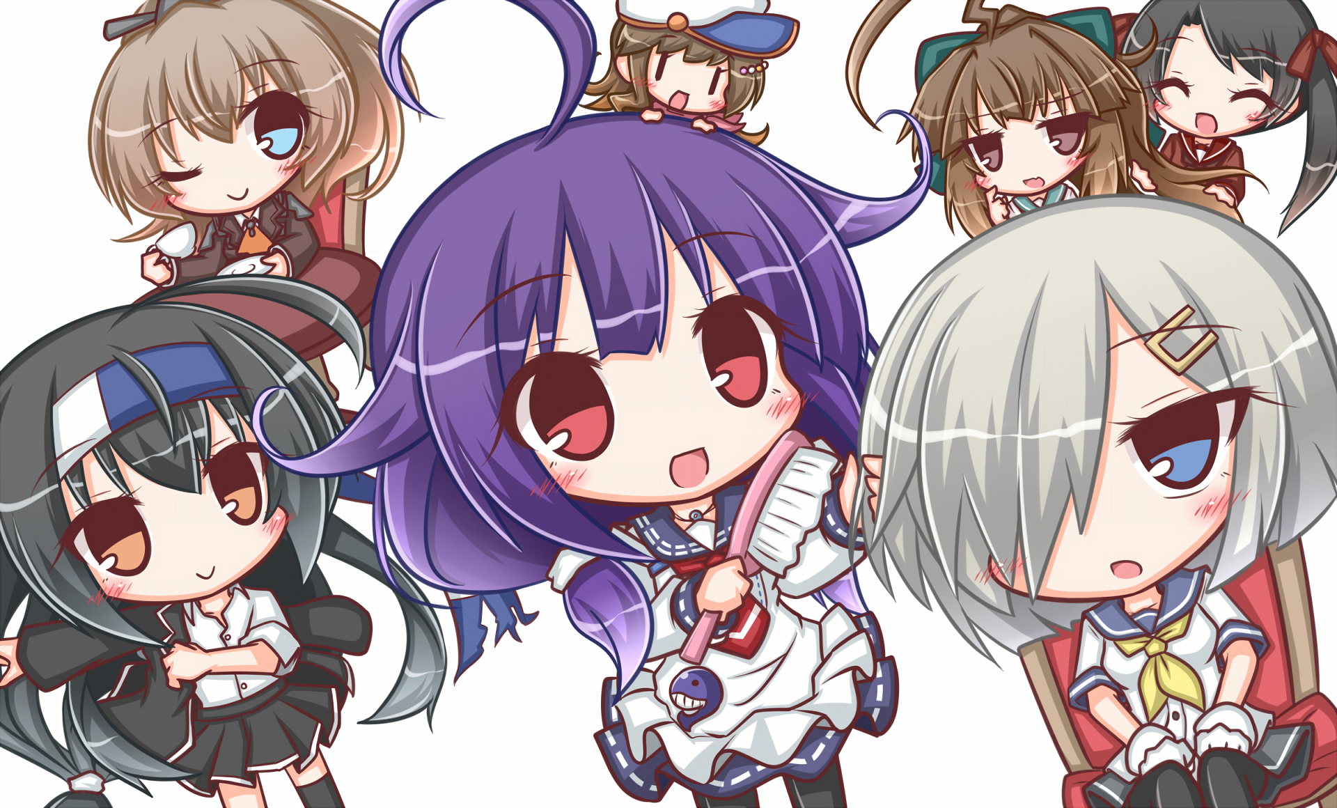 Download Taigei (Kancolle) Mikuma (Kancolle) Kumano (Kancolle) Kuma (Kancolle) Hatsushimo (Kancolle) Hamakaze (Kancolle) Fairy (Kancolle) Anime Kantai Collection HD Wallpaper