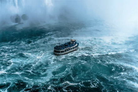  Boat in Waters of Niagara Falls