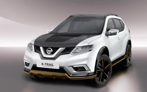 white car SUV car Nissan vehicle Nissan X-Trail HD Desktop Wallpaper | Background Image