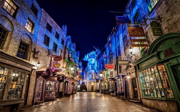 Man Made Street Diagon Alley Harry Potter Universal Studios HD Wallpaper | Background Image