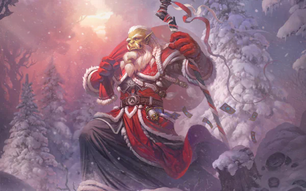 orc winter Warcraft Christmas video game World of Warcraft HD Desktop Wallpaper | Background Image