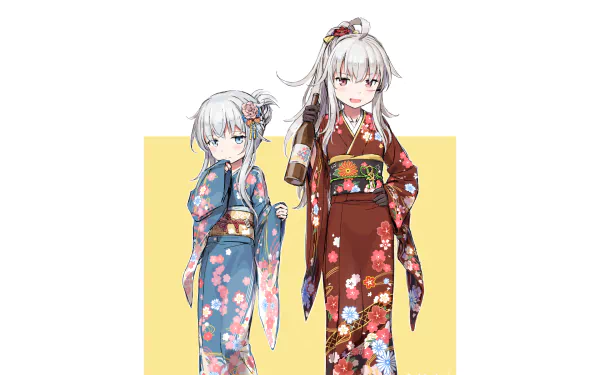 Gangut (Kancolle) Hibiki (Kancolle) Anime Kantai Collection HD Desktop Wallpaper | Background Image