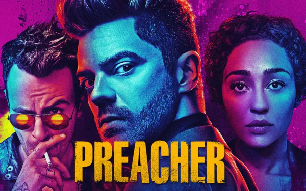 Tulip O'Hare Ruth Negga Cassidy (Preacher) Joseph Gilgun Dominic Cooper Jesse Custer smoking TV Show preacher HD Desktop Wallpaper | Background Image
