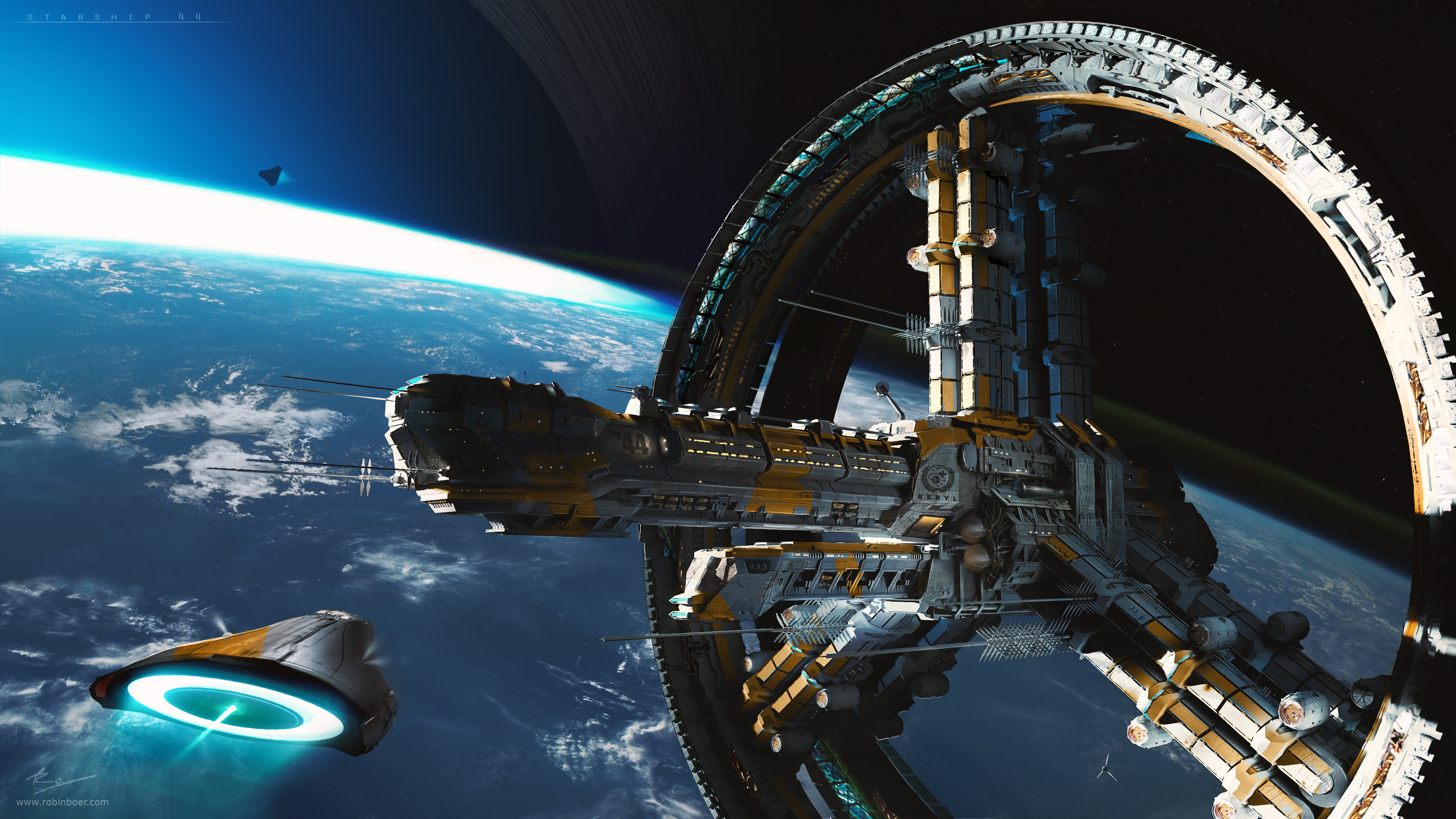 Sci Fi Space Station HD Wallpaper | Background Image | 3000x1688