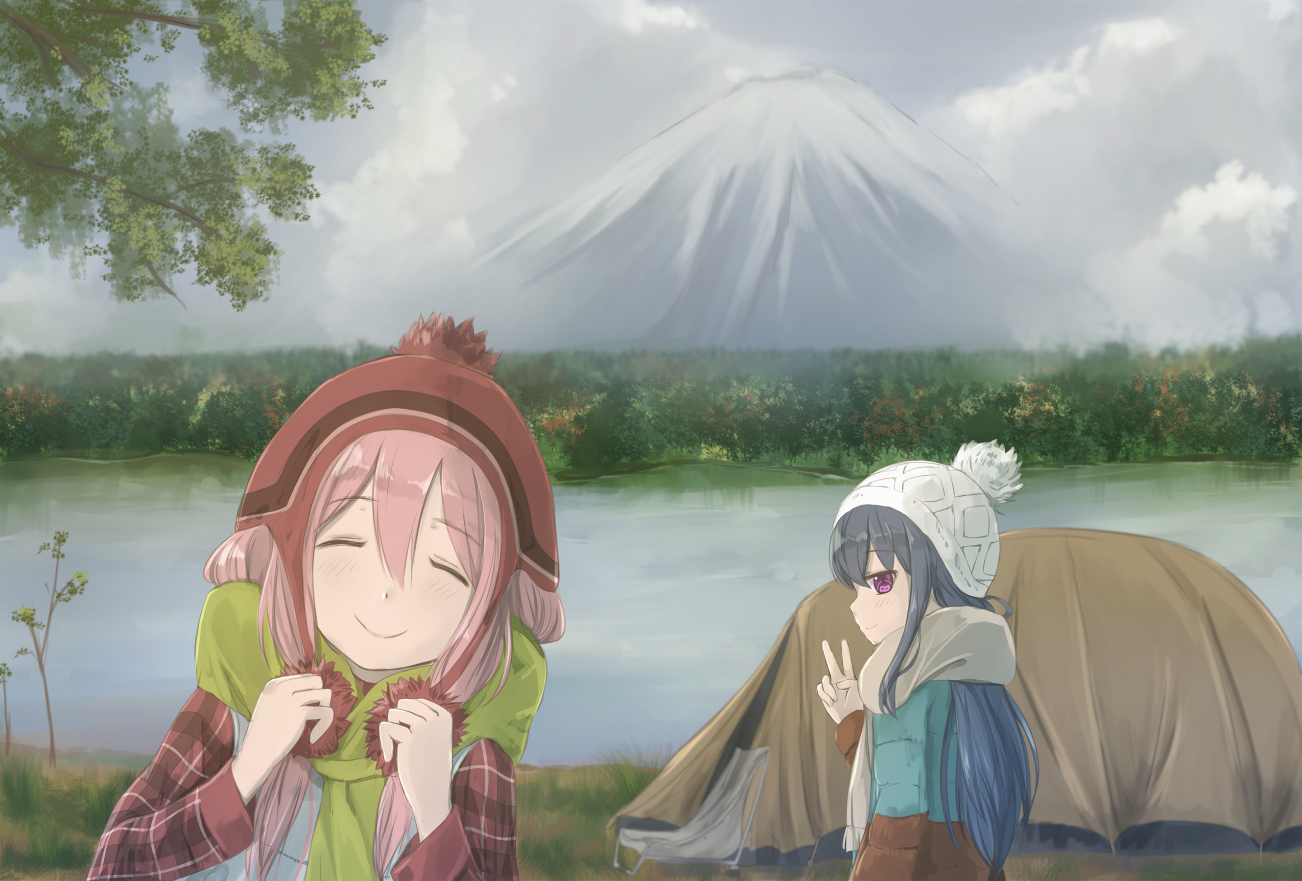 Anime Laid-Back Camp Fondo de pantalla HD | Fondo de Escritorio
